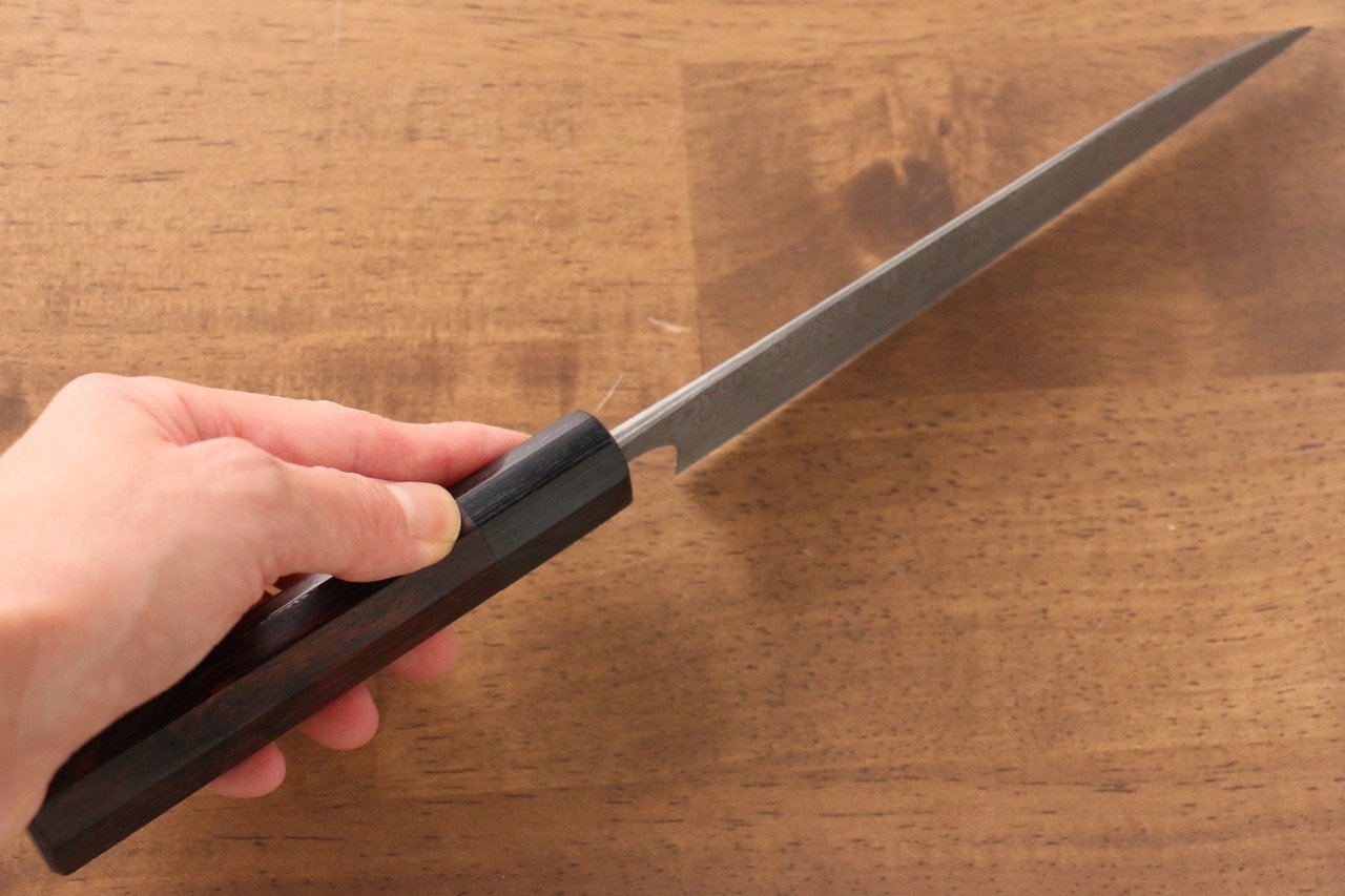 昌景 雲 VG10 大馬士革紋 多用途小刀 150mm 紫檀木 握把 - 清助刃物