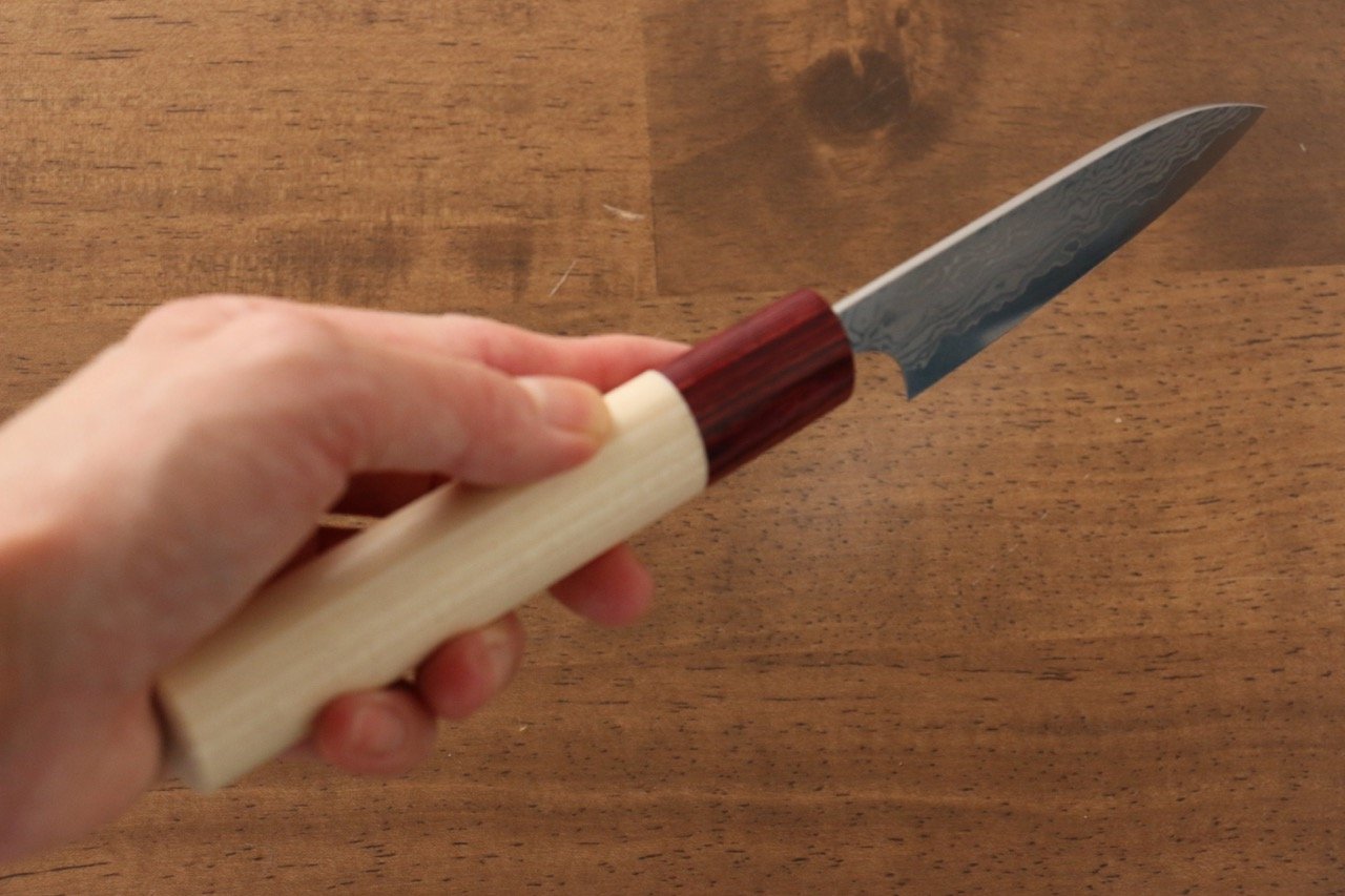 昌景 霧 VG10 大馬士革紋 多用途小刀 75mm 木蘭握把 - 清助刃物