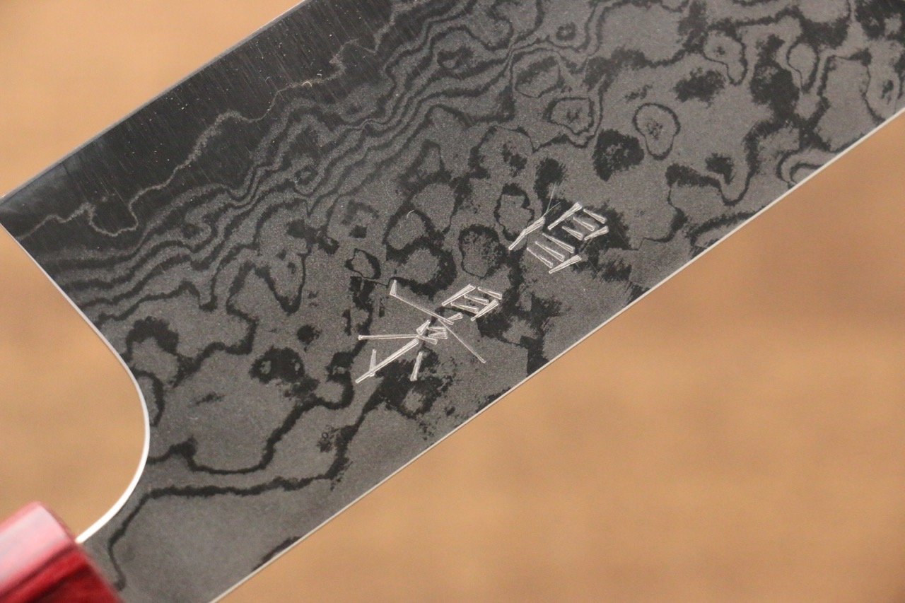 昌景 霧 VG10 大馬士革紋 三德刀 170mm 木蘭 握把 - 清助刃物