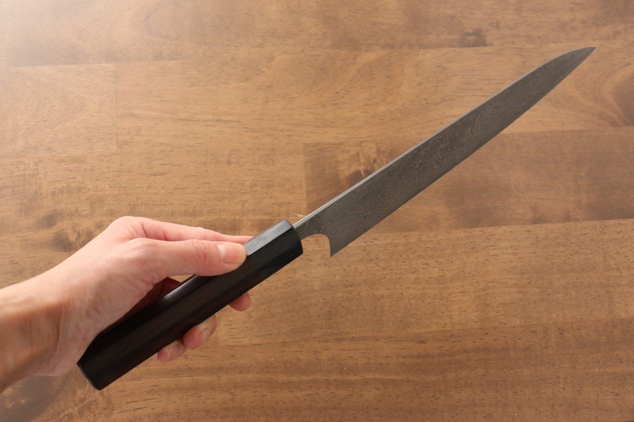 昌景 雲 VG10 大馬士革紋 牛刀 210mm 紫檀木 握把 - 清助刃物