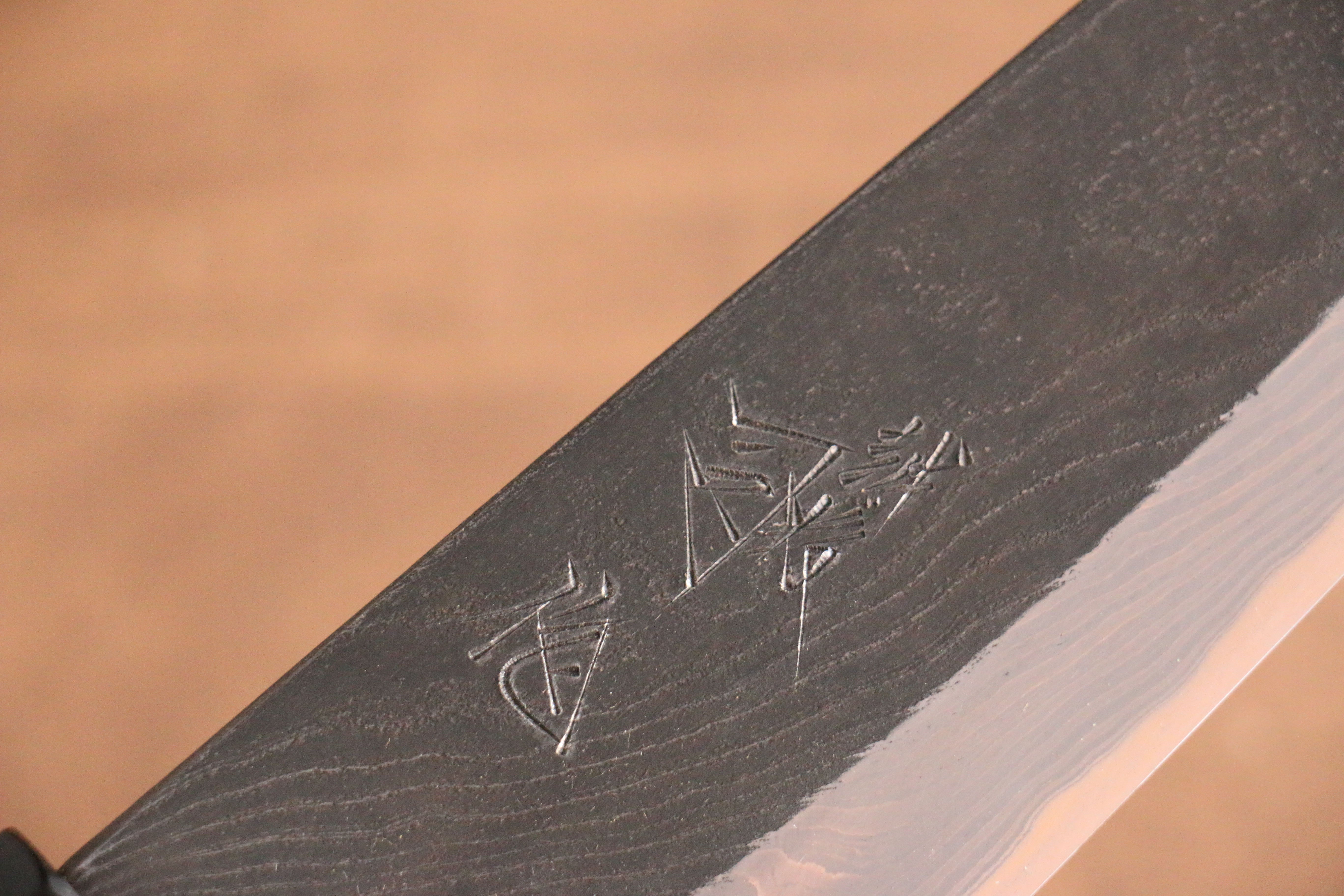 日野浦 司 玉鋼 黑打 三德刀 165mm 山櫻 握把 - 清助刃物