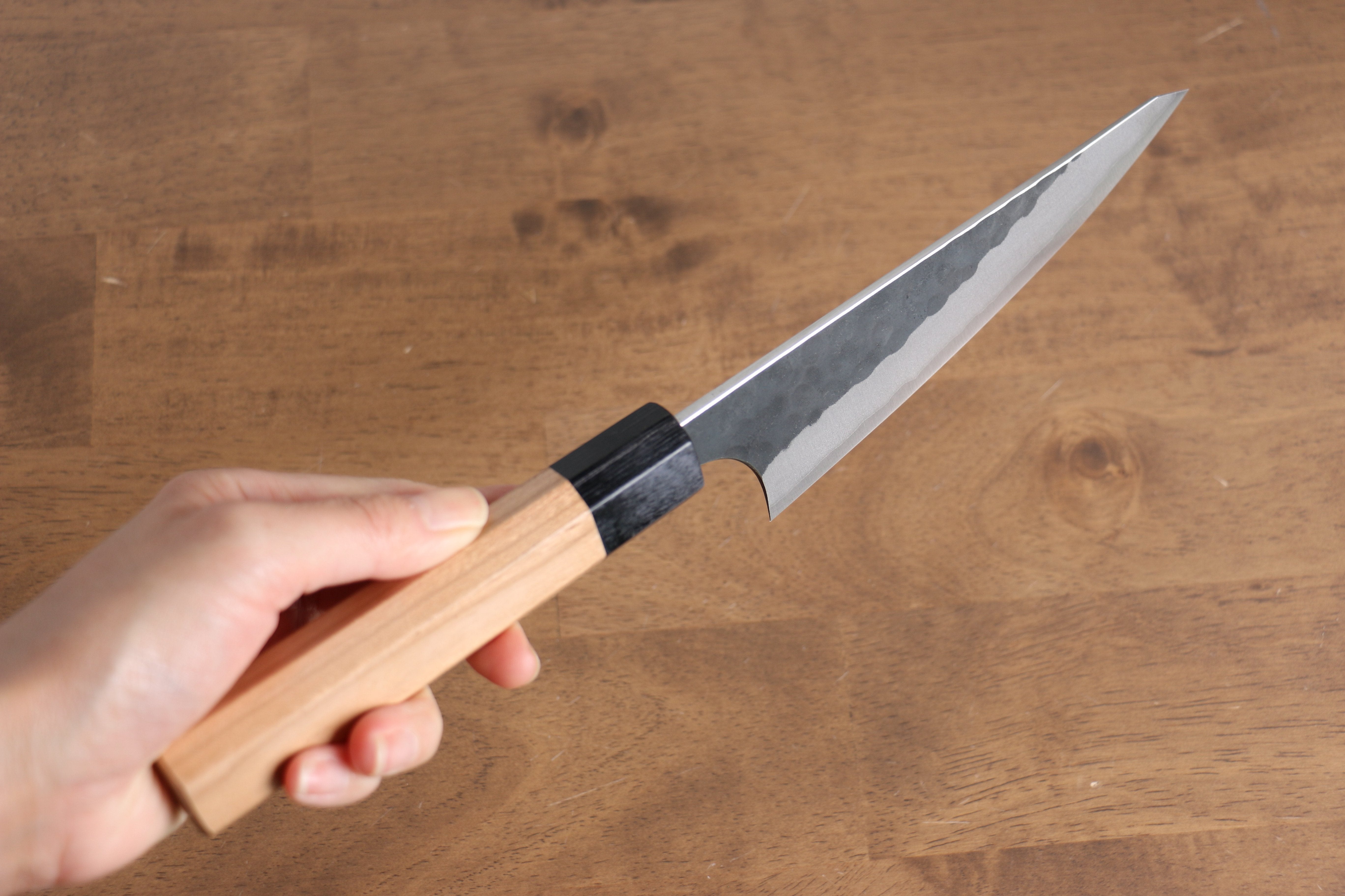 昌景 小石 超級青鋼 黑打 去骨刀 150mm 美國櫻桃木 握把 - 清助刃物