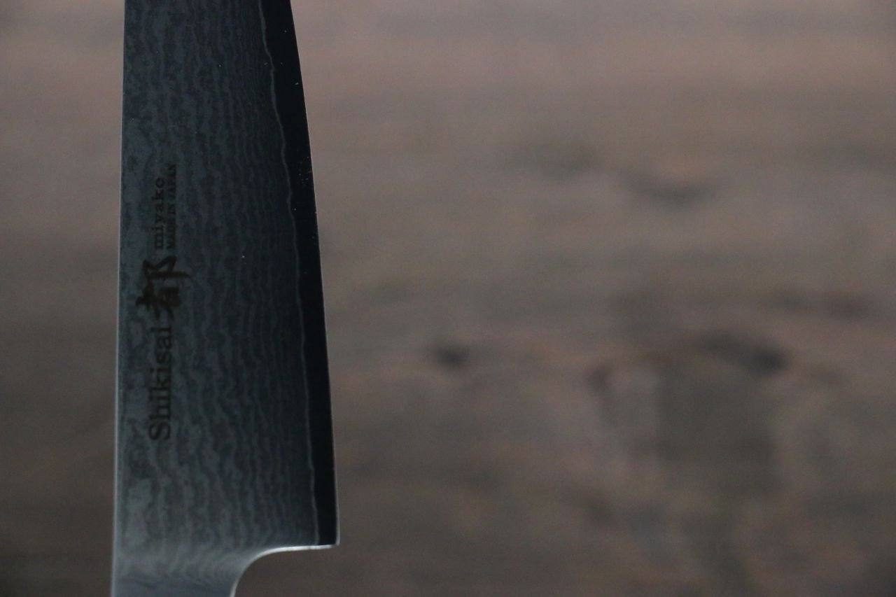 志津匠 都 AUS8 33層大馬士革紋 多用途小刀 130mm - 清助刃物