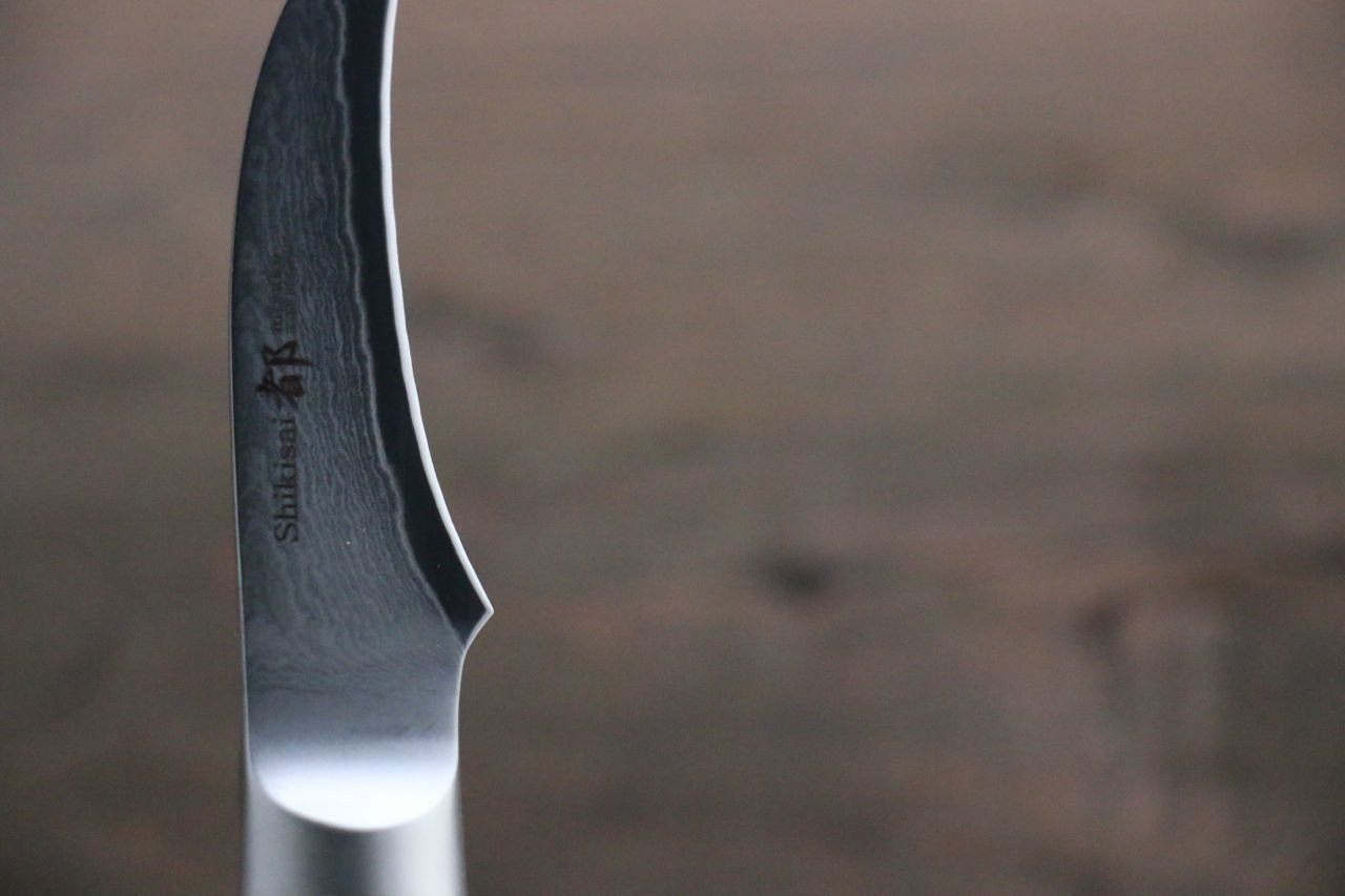 志津匠 都 AUS8 33層大馬士革紋 剝皮刀 65mm 握把 - 清助刃物