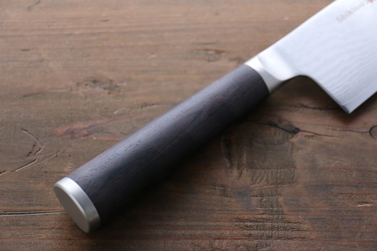 志津匠 都 AUS8 33層大馬士革紋 牛刀 240mm 握把 - 清助刃物