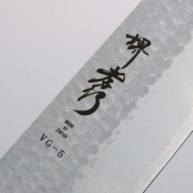 堺 孝行 VG5 鎚目 三德刀 165mm 木蘭（口輪：黑色塑料） 握把 Kataoka - 清助刃物