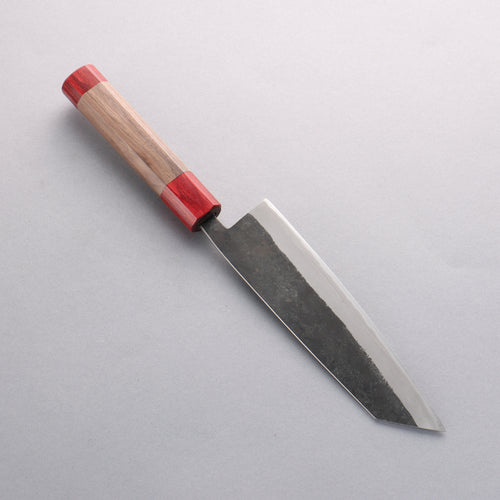 清助 Kurumi 青鋼 黑打 文化刀 180mm 核桃木（兩側帶紅色環型設計） 握把 - 清助刃物
