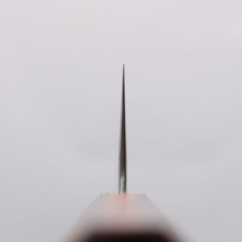 清助 不鏽鋼 440C 鎚目 大馬士革紋 打磨處理 牛刀 210mm 橡木 握把 - 清助刃物