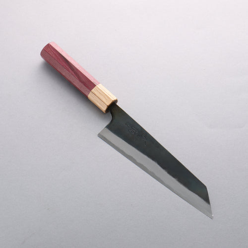 清助 超級青鋼 黑打 文化刀 180mm 紫心木（口輪：橡木） 握把 - 清助刃物