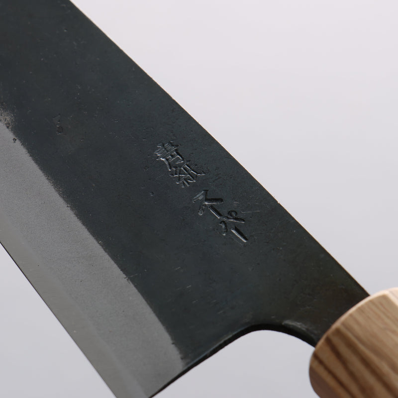 清助 超級青鋼 黑打 文化刀 180mm 紫心木（口輪：橡木） 握把 - 清助刃物