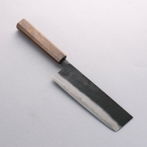進藤 恭平 青鋼 黑打 菜切 170mm 櫟木漆塗 握把 - 清助刃物