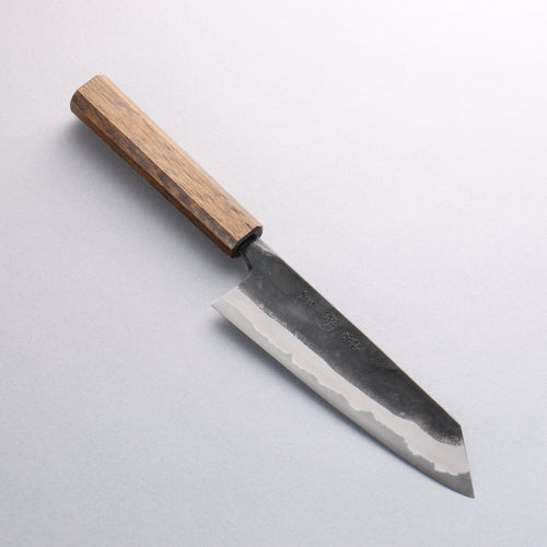 進藤 恭平 青鋼 黑打 文化刀 165mm 櫟木漆塗 握把 - 清助刃物