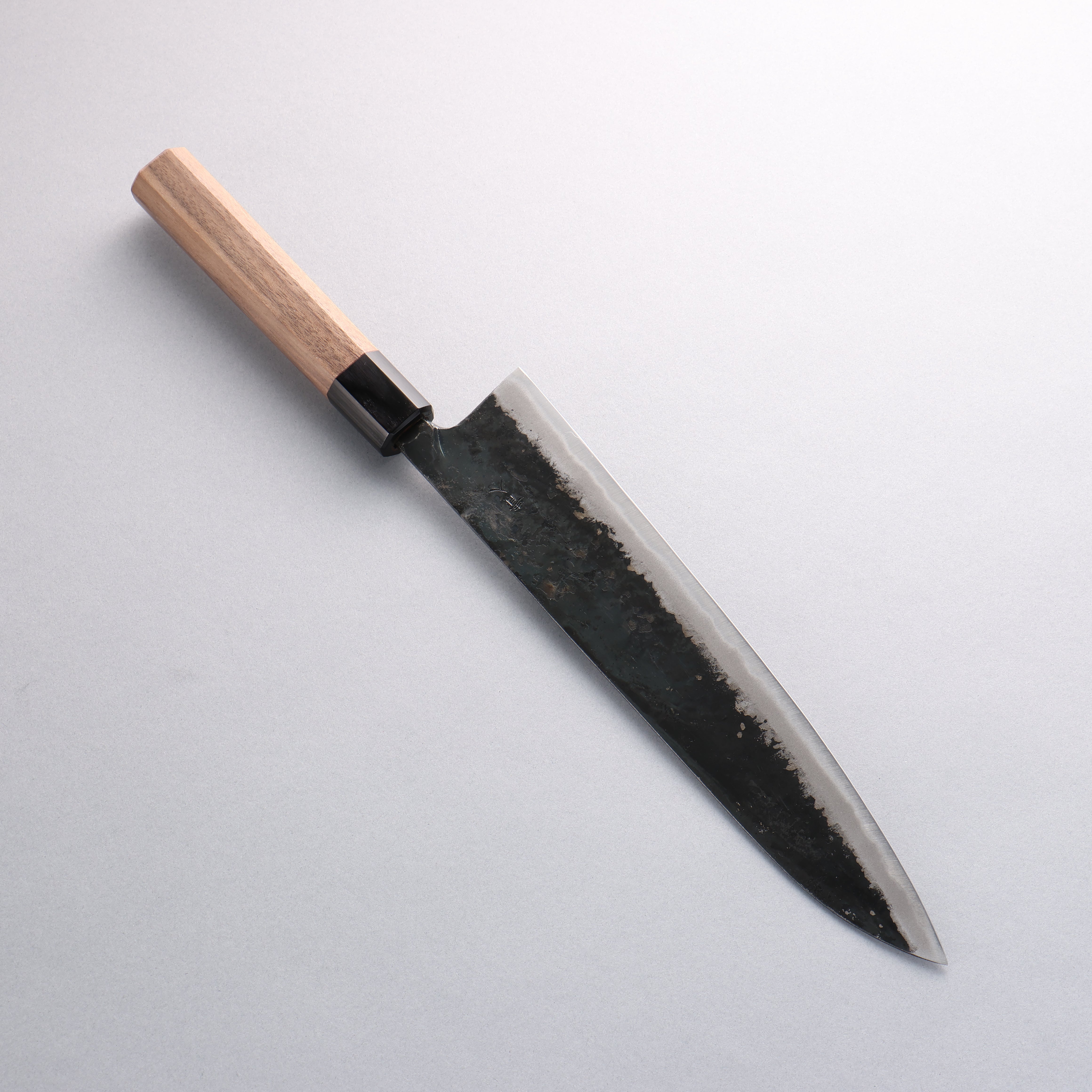堺孝行青鋼二號黑打牛刀240mm 核桃木握把