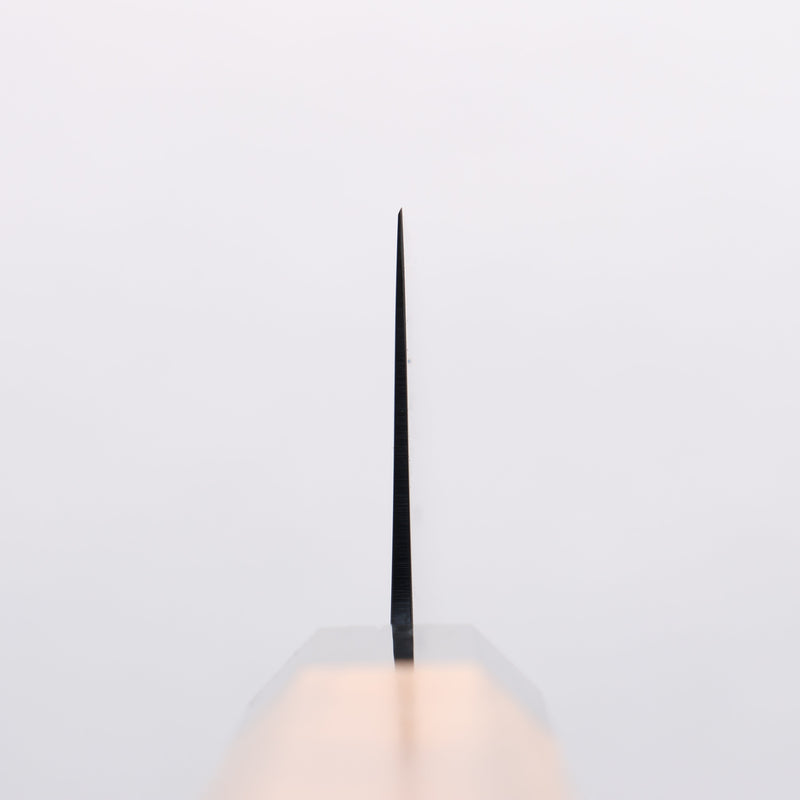 清助 SK-85鋼 離子鍍 切付三德刀 180mm 柚木 (口輪：黑塑膠) 握把 - 清助刃物