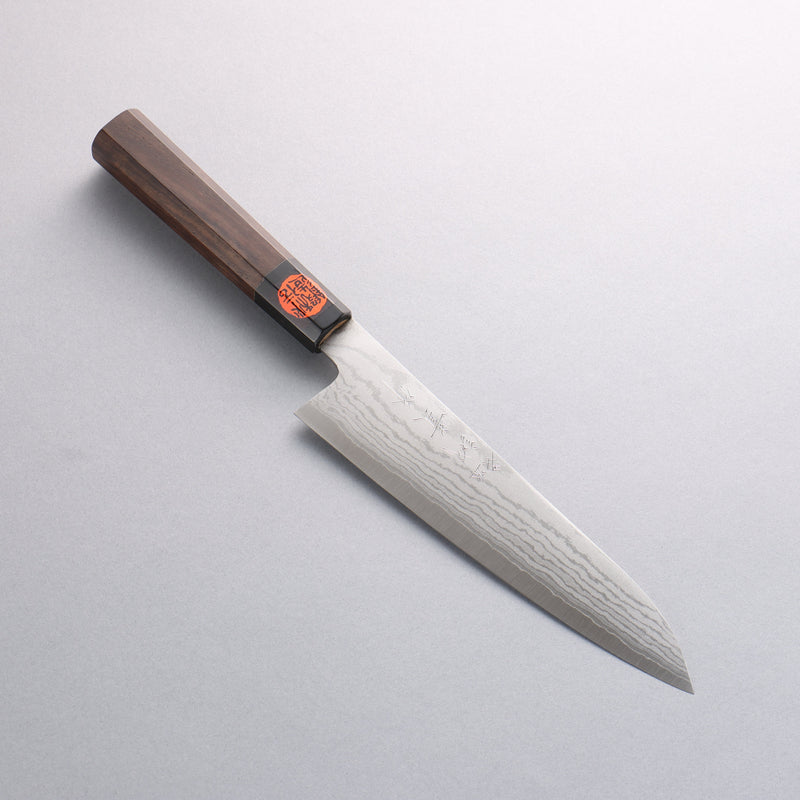 田中 誠貴 VG10 17層 大馬士革紋 牛刀 180mm 核桃木 握把 - 清助刃物