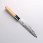 堺 孝行 VG10 33層大馬士革紋 多用途小刀 150mm 櫟木漆塗（黑伸）握把 - 清助刃物
