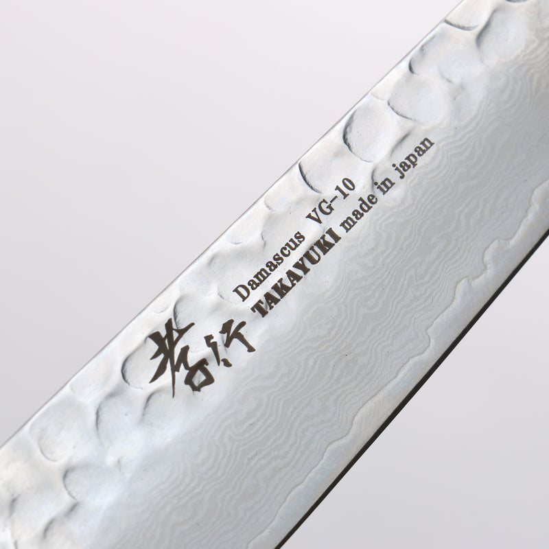 堺 孝行 VG10 33層大馬士革紋 多用途小刀 150mm 櫟木漆塗（黑伸）握把 - 清助刃物