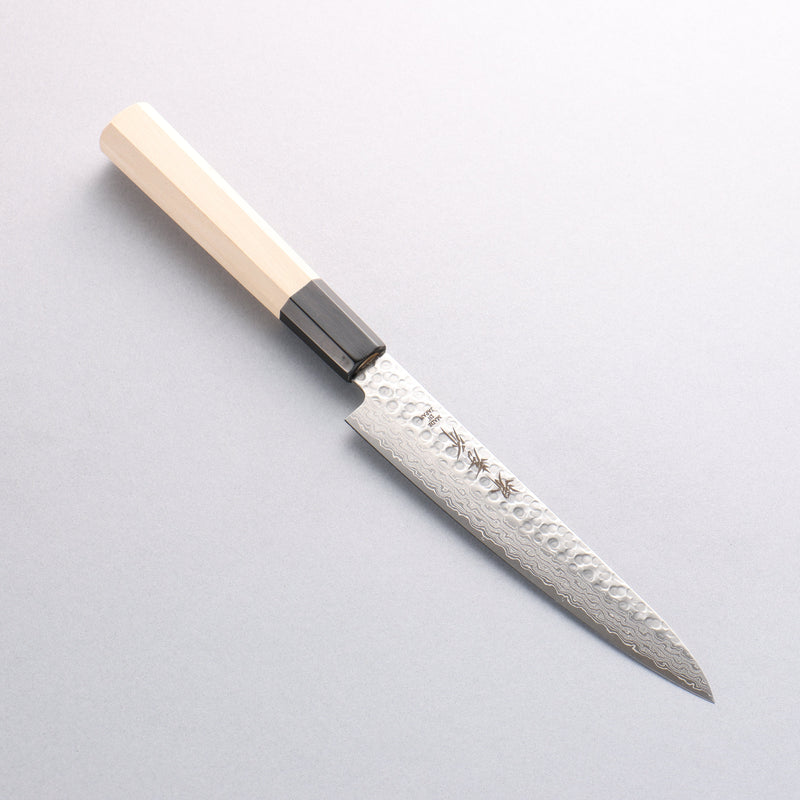 堺 孝行 AUS10 45層大馬士革紋 多用途小刀 150mm - 清助刃物