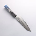 堺 孝行 琳凰 VG10 33層 大馬士革紋 劍型三德刀 日本刀 160mm 青漆塗 握把 - 清助刃物