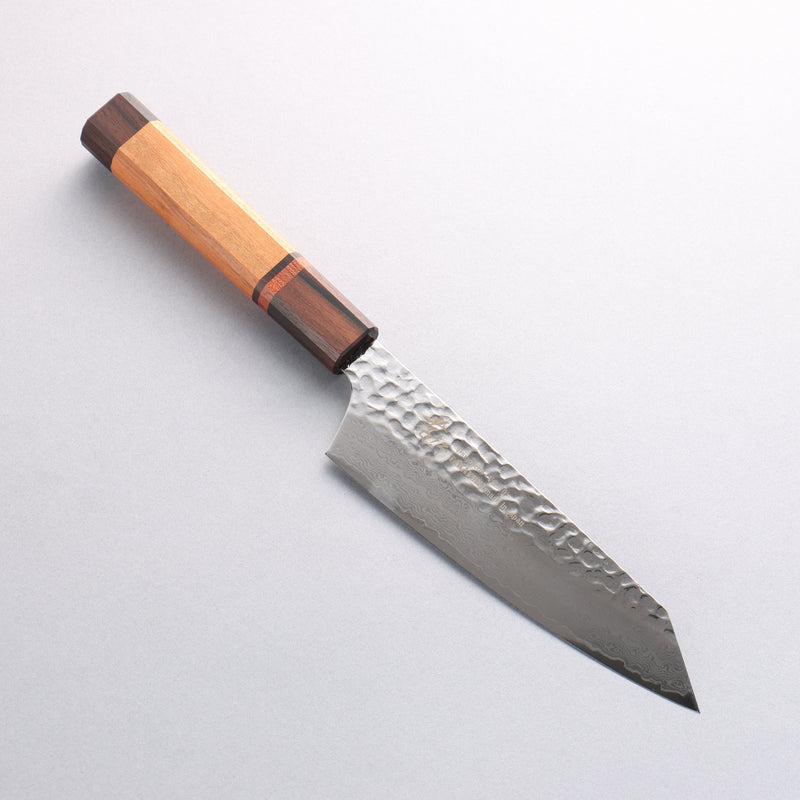 堺 孝行 VG10 33層 大馬士革紋 劍型三德刀 日本刀 160mm 山櫻 (十二邊形) 握把 - 清助刃物