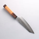 堺 孝行 VG10 33層 大馬士革紋 劍型三德刀 日本刀 160mm 山櫻 (十二邊形) 握把 - 清助刃物