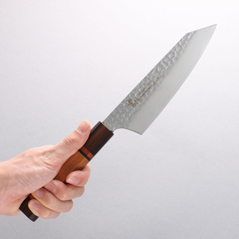 堺 孝行 VG10 33層 大馬士革紋 劍型三德刀 日本刀 160mm 山櫻 (十二邊形) 握把 - 清助刃物