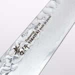 堺 孝行 VG10 33層大馬士革紋 多用途小刀 150mm 櫟木漆塗（彩石）握把 - 清助刃物