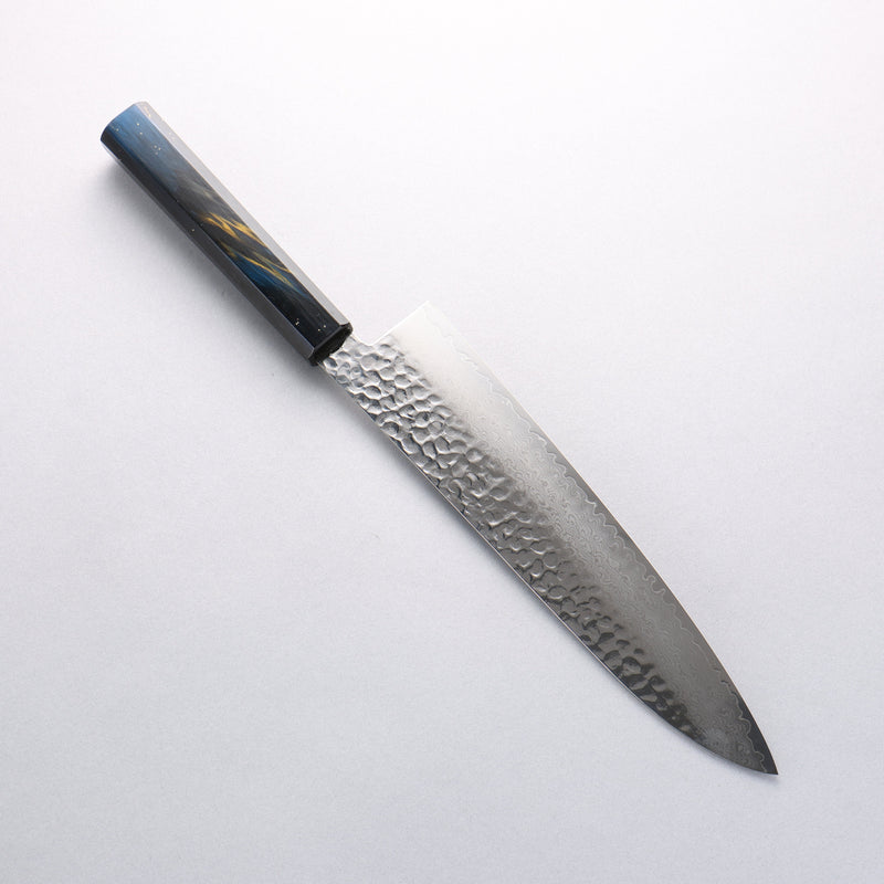 堺 孝行 VG10 33層大馬士革紋 牛刀 240mm 櫟木漆塗（彩宇）握把 - 清助刃物