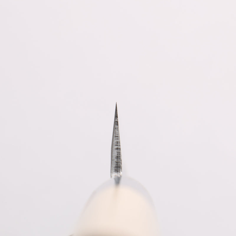 田中 誠貴 銀三鋼 梨地 多用途小刀 120mm 木蘭（口輪：水牛角） 握把 - 清助刃物