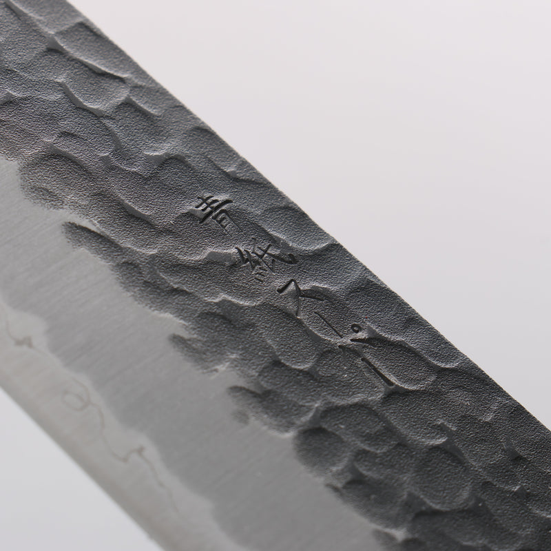 清助 黑紅 超級青鋼 鎚目 黑打 三德刀 185mm 紅合成木 握把 - 清助刃物