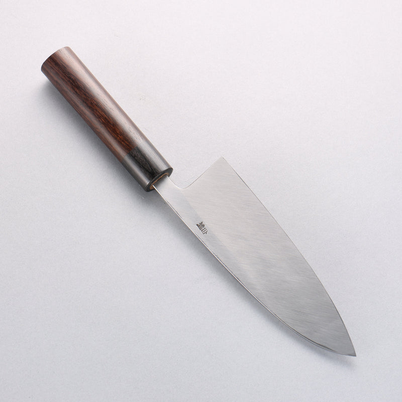 清助 白鋼 霞研 出刃 165mm 紫檀木 握把 - 清助刃物