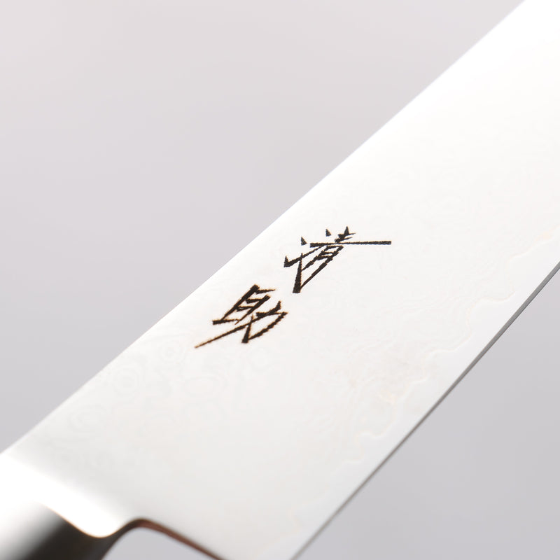 清助 VG10 33層 大馬士革紋 多用途小刀 135mm 茶色合成木 握把 - 清助刃物