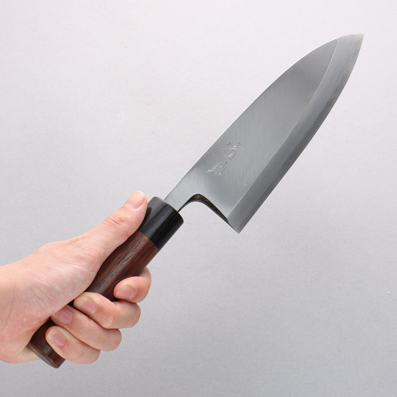 清助 白鋼 霞研 出刃 180mm 紫檀木 握把 - 清助刃物