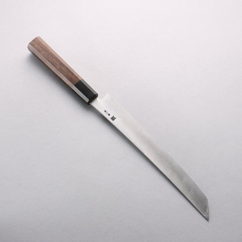 田中 誠貴 青鋼二號 大馬士革紋 先丸蛸引 240mm 核桃木 握把 - 清助刃物