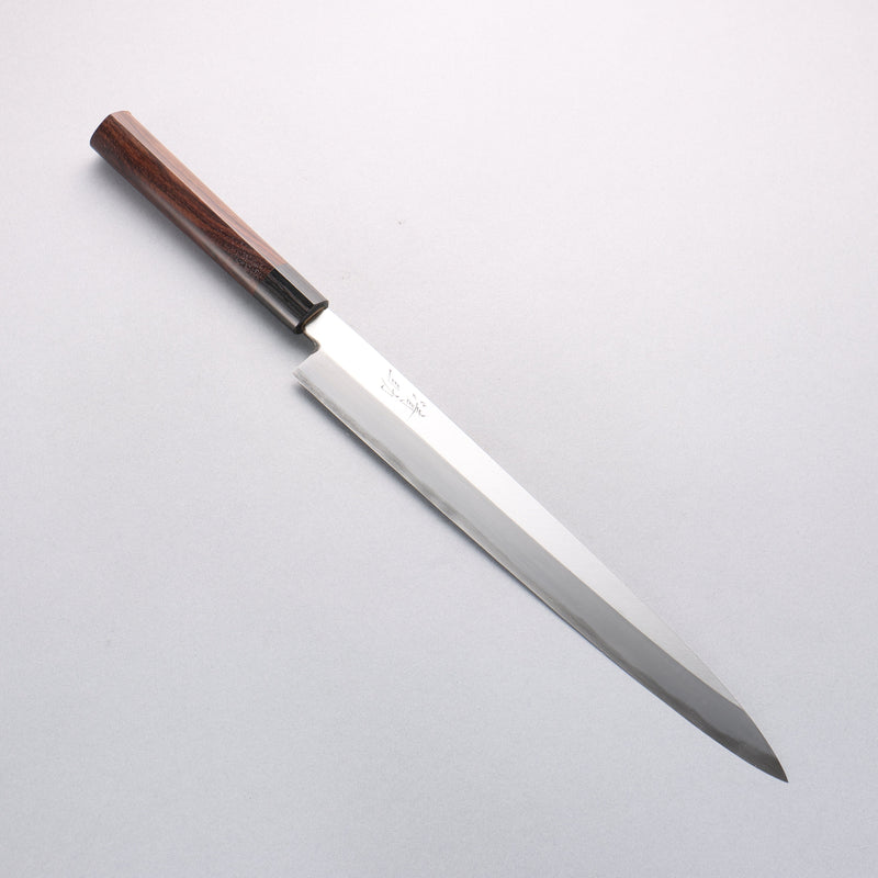 清助 青鋼 霞研 柳刃 300mm 紫檀木 握把 - 清助刃物