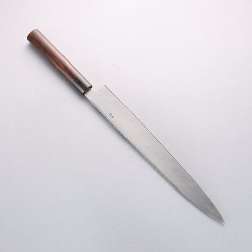 清助 青鋼 霞研 柳刃 300mm 紫檀木 握把 - 清助刃物