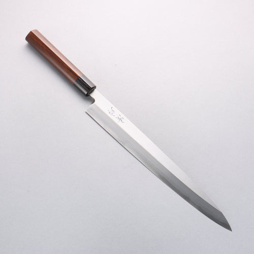 清助 白鋼 霞研 柳刃 300mm 紫檀木 握把 - 清助刃物