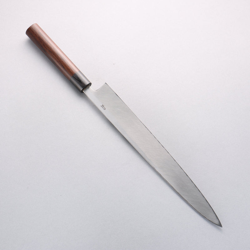 清助 白鋼 霞研 柳刃 300mm 紫檀木 握把 - 清助刃物