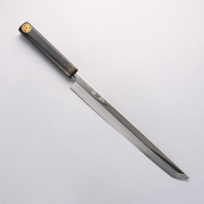 清助 VG10 先丸蛸引 270mm 櫟木漆塗（家紋） 握把 - 清助刃物
