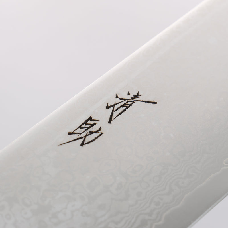 清助 VG10 33層 鏡面處理 大馬士革紋 切付牛刀 210mm 茶色合成木 握把 - 清助刃物