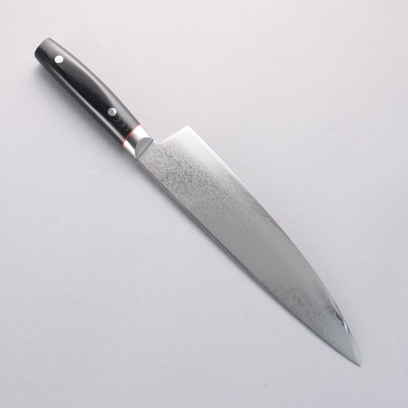 清助 彩雲 VG10 大馬士革紋 牛刀 230mm 黑米卡塔（樹脂複合材料） 握把 - 清助刃物