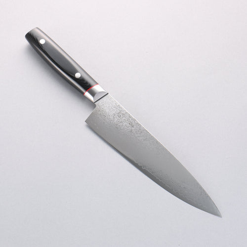 清助 彩雲 VG10 大馬士革紋 牛刀 200mm 黑米卡塔（樹脂複合材料） 握把 - 清助刃物