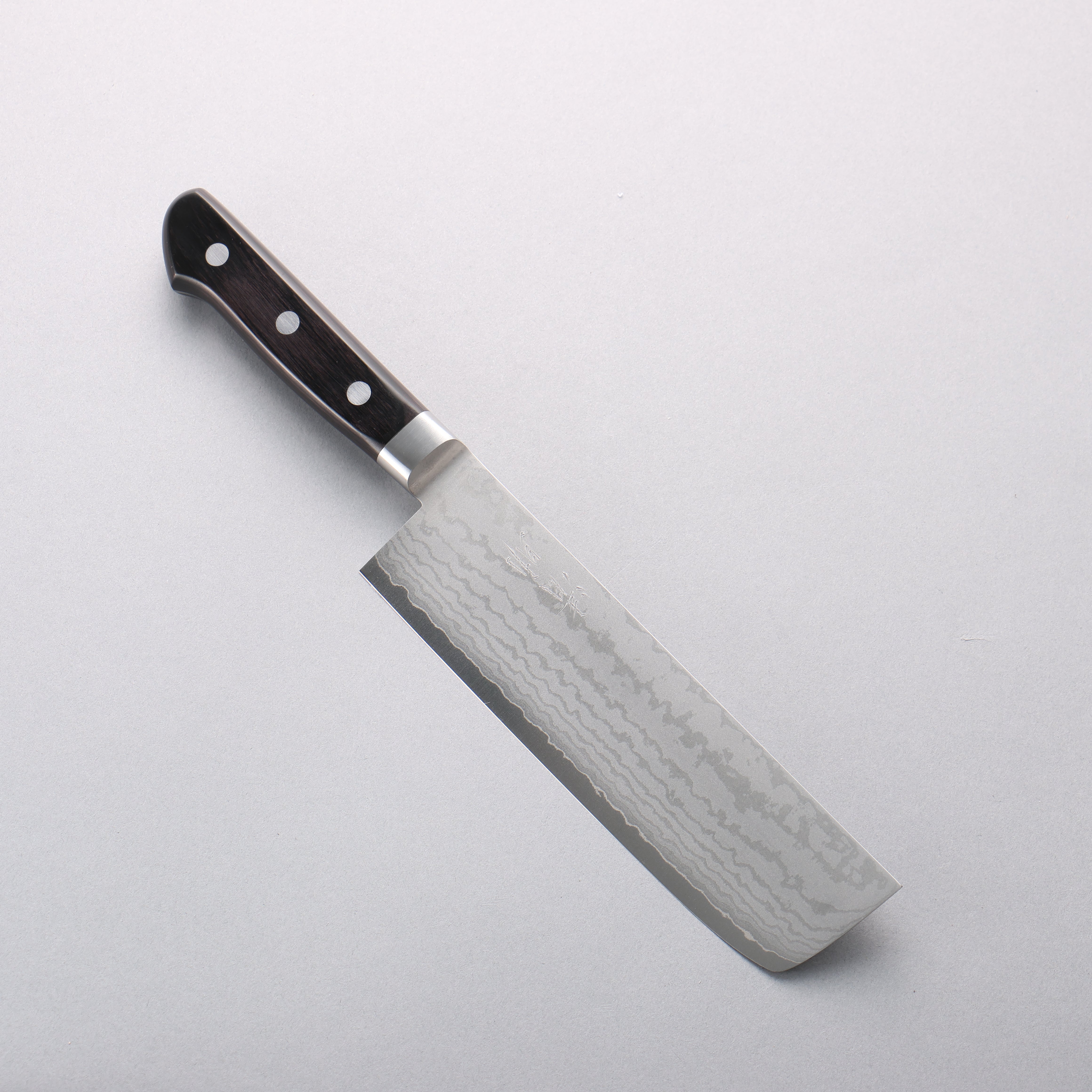 清助 VG10 大馬士革紋 菜切 165mm 黑合成木 握把 - 清助刃物