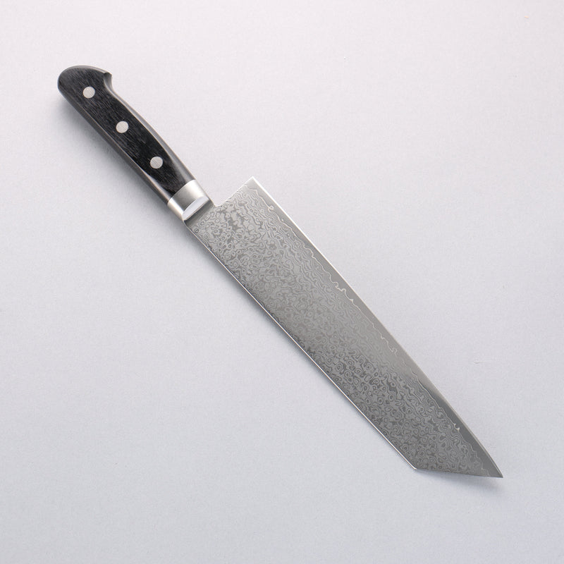 清助 VG10 33層 鏡面處理 大馬士革紋 切付牛刀 210mm 黑合成木 握把 - 清助刃物