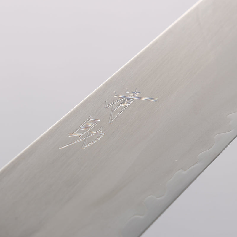 清助 白鋼一號 打磨處理 筋引 240mm 櫟木紫漆塗 握把 - 清助刃物