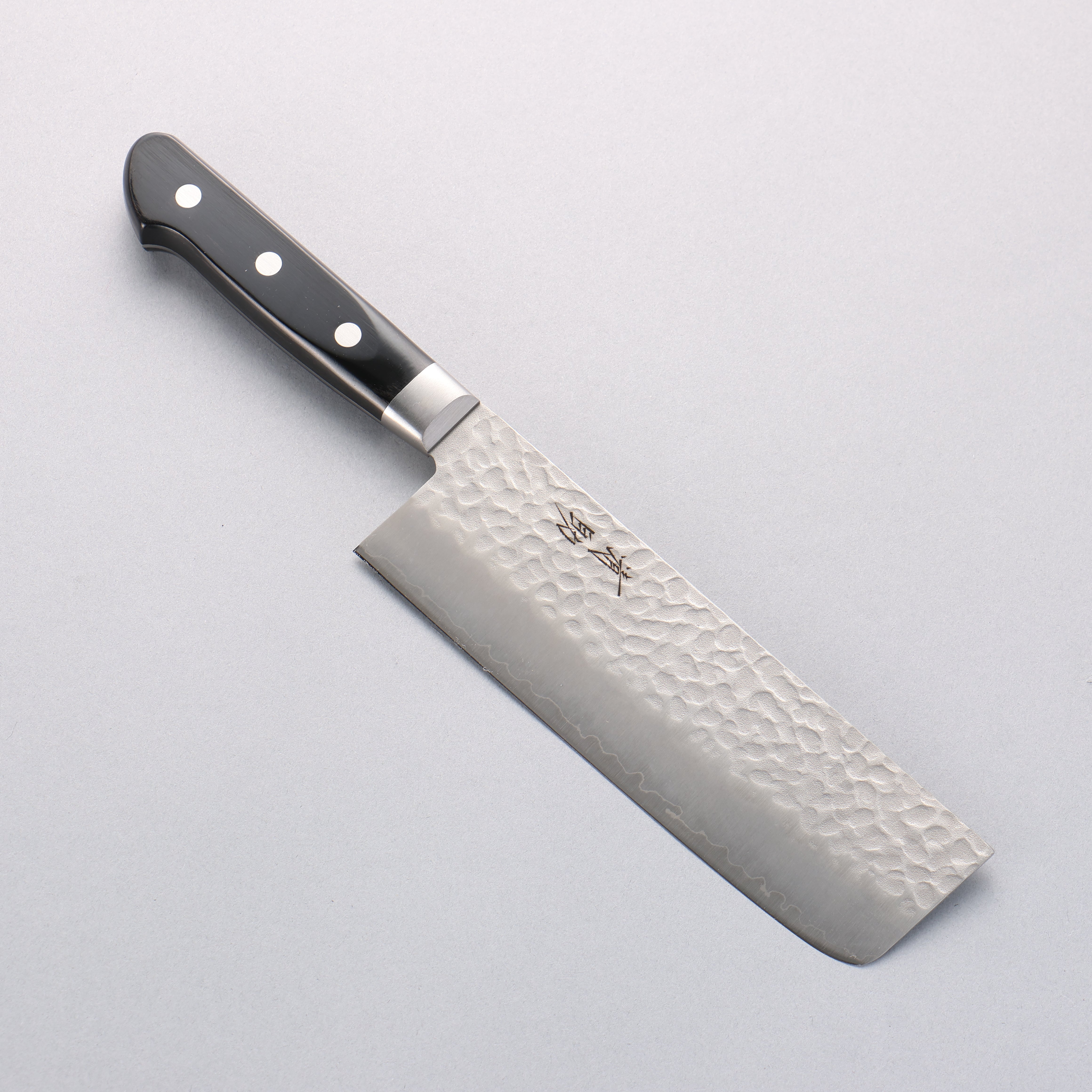 清助 AUS8 鎚目 菜切 165mm 黑合成木 握把 - 清助刃物