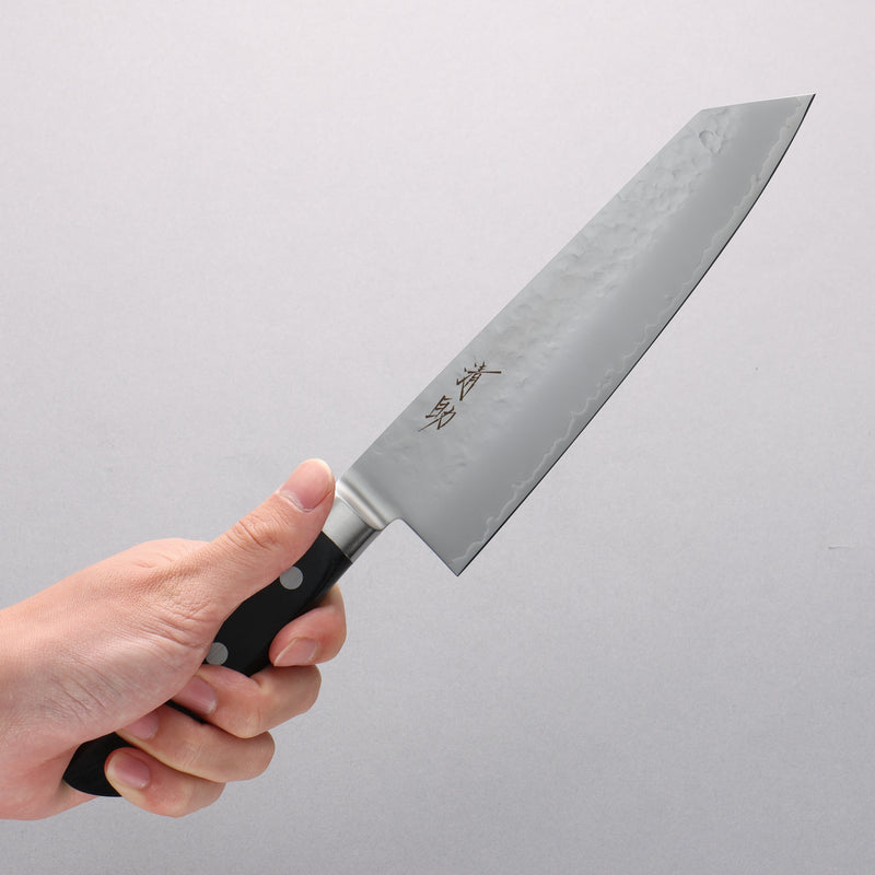 清助 VG5 鎚目 霞研 切付三德刀 190mm 黑合成木 握把 - 清助刃物