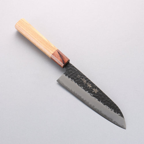 堺 孝行 超級青鋼 鎚目 黑打 三德刀 165mm 櫸木握把 - 清助刃物