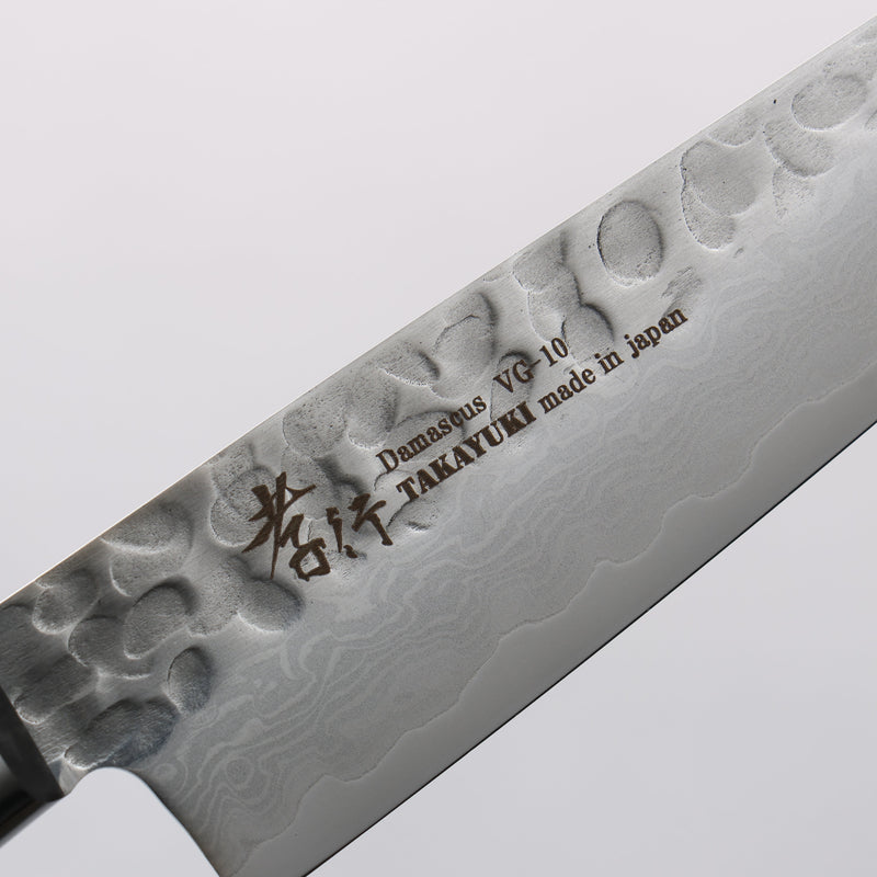 堺 孝行 VG10 鎚目 大馬士革紋 17層 多用途小刀 135mm 黑合成木 握把 - 清助刃物