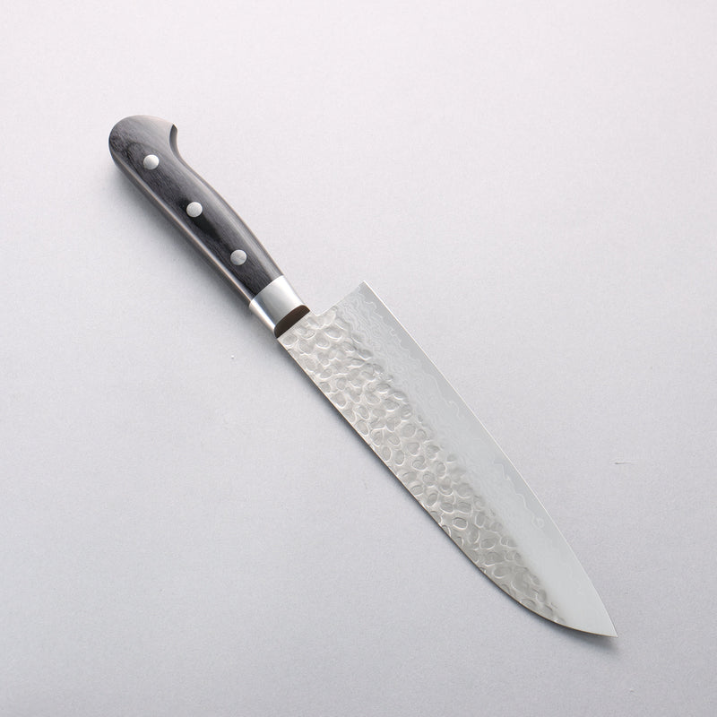 堺 孝行 VG10 鎚目 大馬士革紋 17層 三德刀 180mm 黑合成木 握把 - 清助刃物